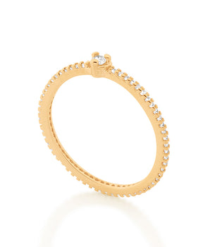 GOLD RING WITH ZIRCONIA