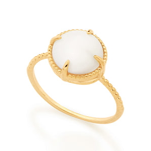 GOLD CAT EYE STONE RING