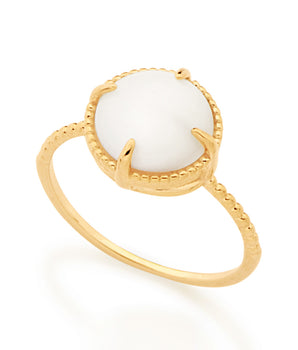 GOLD CAT EYE STONE RING