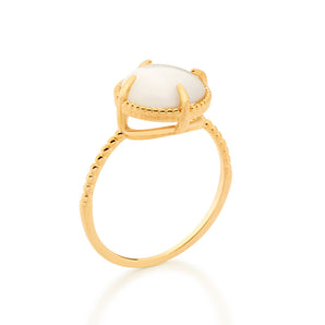 GOLD CAT EYE STONE RING