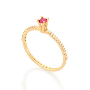 GOLD ELEGANT NIGHT ENGAGEMENT RING IN DARK BLUE