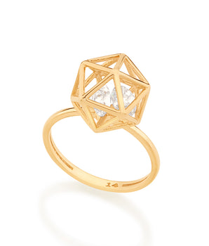 GOLD RING WITH ZIRCONIA