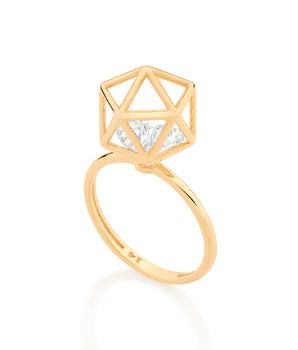 GOLD RING WITH ZIRCONIA