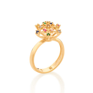 GOLD RAINBOW STAR RING
