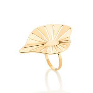 GOLD LEAF MAXI RING