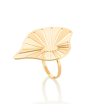 GOLD LEAF MAXI RING