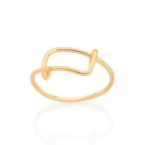 GOLD CHARM SKINNY RING
