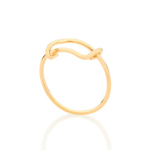 GOLD CHARM SKINNY RING