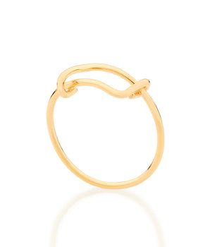 GOLD CHARM SKINNY RING
