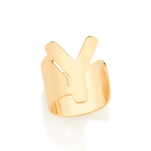 GOLD BOLD LETTER RING