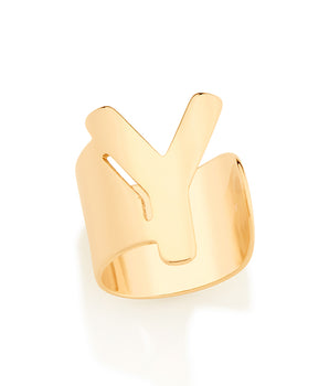 GOLD BOLD LETTER RING