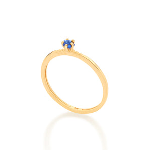 GOLD STAR SKINNY RING IN BLUE