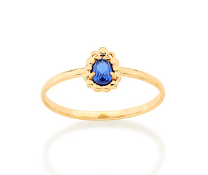 GOLD JOY RING IN BLUE