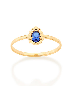 GOLD JOY RING IN BLUE