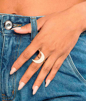 GOLD STAR SKINNY RING