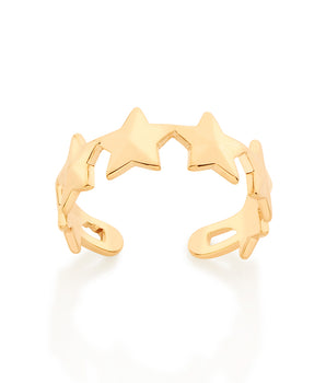 GOLD STAR BAND RING