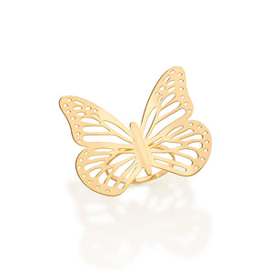 GOLD LARGE BUTTERFLY MAXI RING
