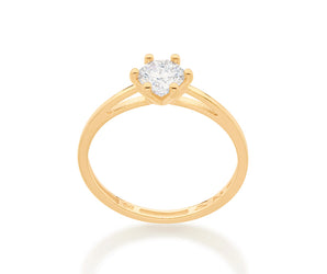 GOLD SIMPLE SOLITAIRE RING