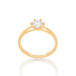 GOLD SIMPLE SOLITAIRE RING