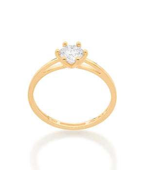 GOLD SIMPLE SOLITAIRE RING