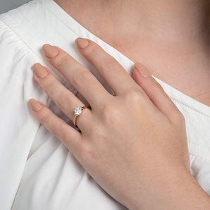GOLD SIMPLE SOLITAIRE RING