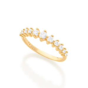 GOLD STUDDED SKINNY RING