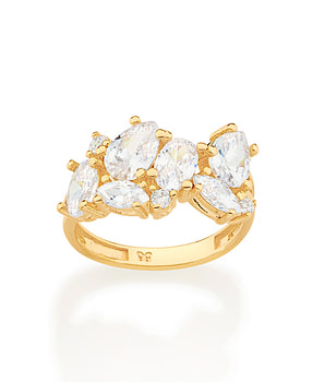 GOLD MINI FLOWERS RING