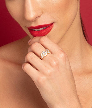GOLD MINI FLOWERS RING