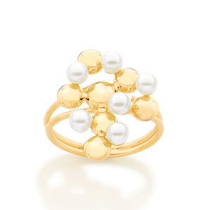 GOLD CLUSTER RING