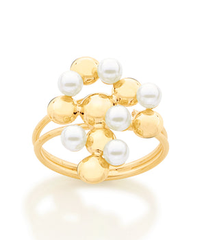 GOLD CLUSTER RING
