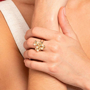 GOLD CLUSTER RING