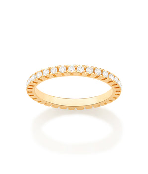 GOLD PLATED WEDDING GUARD RING WITH ZIRCONIA