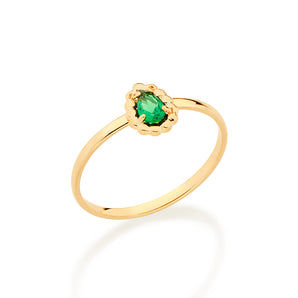 GOLD JOY RING IN GREEN