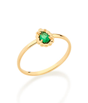 GOLD JOY RING IN GREEN