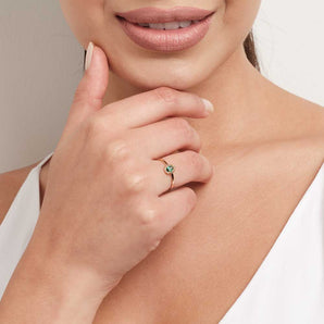 GOLD JOY RING IN GREEN