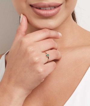 GOLD JOY RING IN GREEN