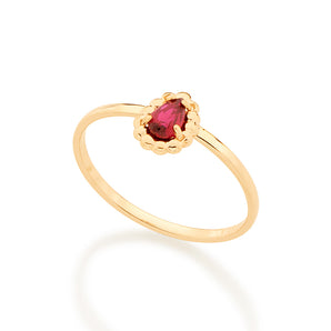 GOLD JOY RING IN RED