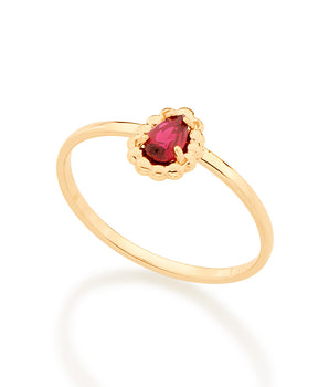 GOLD JOY RING IN RED