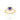 GOLD ROYAL HEART RING IN BLUE