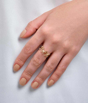GOLD MODERN BUTTERFLY RING