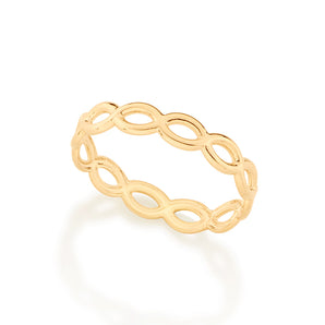 GOLD LACED SKINNY RING