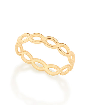 GOLD LACED SKINNY RING