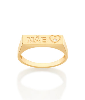 GOLD “MÃE” (MOM) RING