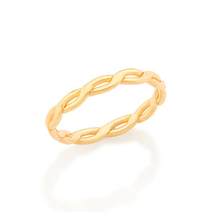 GOLD TWISTED SKINNY RING
