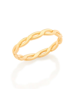GOLD TWISTED SKINNY RING