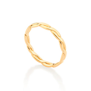 GOLD TWISTED SKINNY RING