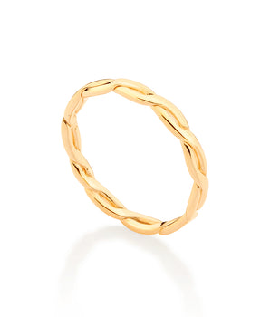 GOLD TWISTED SKINNY RING