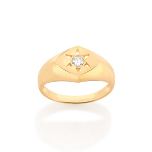 GOLD GOLDEN STAR RING