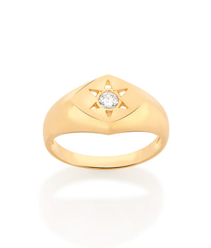 GOLD GOLDEN STAR RING