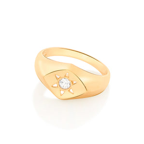GOLD GOLDEN STAR RING